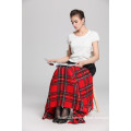 Chinese Factory Acrylic Woven Wholesale Scottish Knee Blanket With Tassel